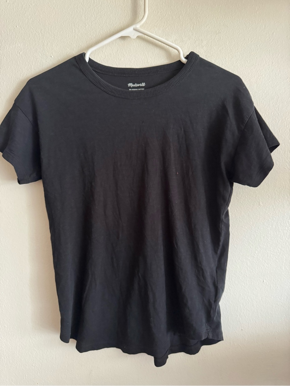 Madewell Classic Black Crewneck T-Shirt - Cotton